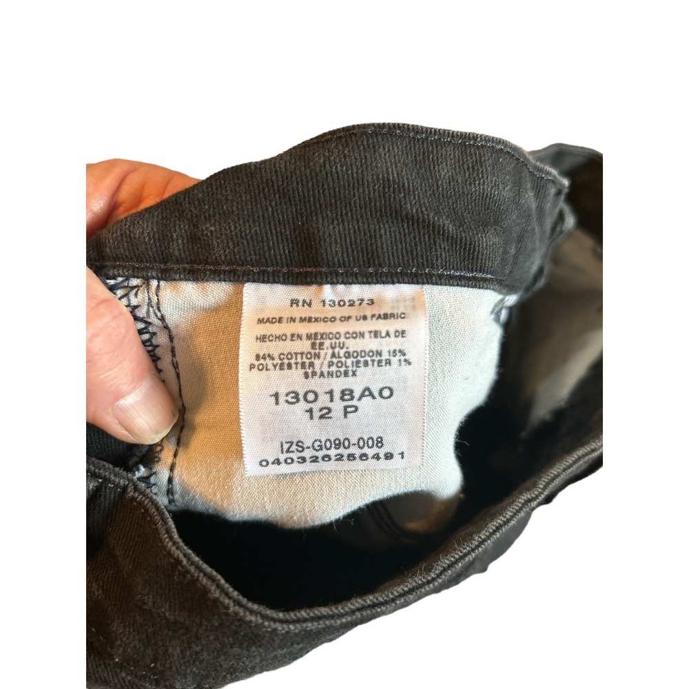Riders By Lee BLACK Denim Jeans Size 12P Petite - Picture 7 of 7